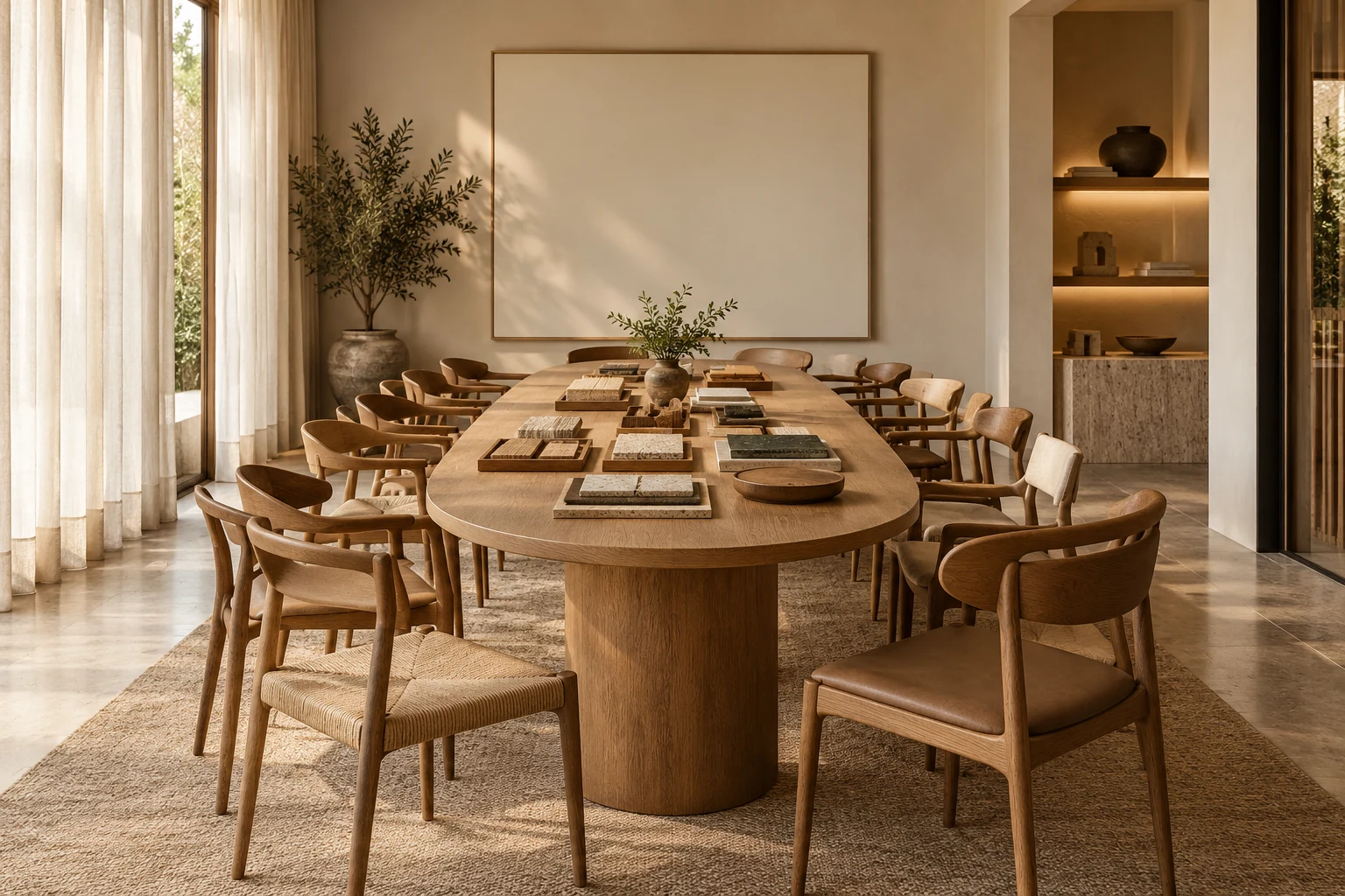 Concept for a shared setting for design conversations; not an event photograph