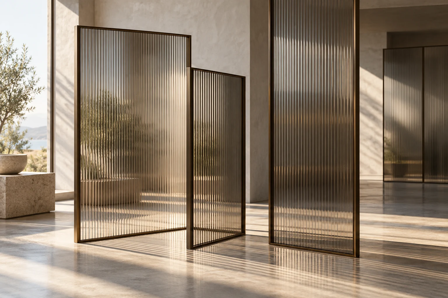 Illustrative design context for Glass & partitions; products and brands are not specified