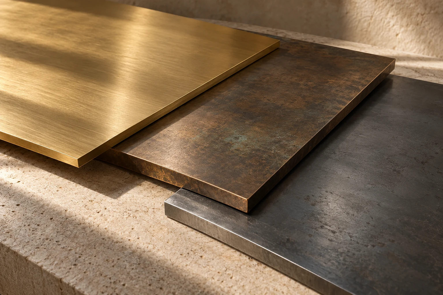 Illustrative design context for Metal & specialty finishes; products and brands are not specified