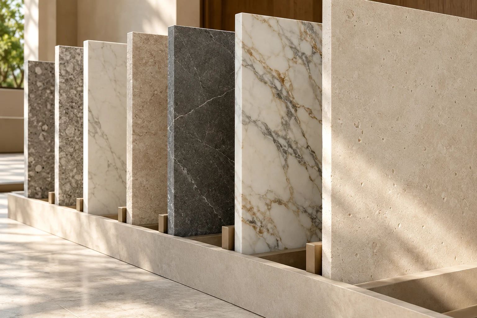 Illustrative design context for Stone, tiles & architectural surfaces; products and brands are not specified