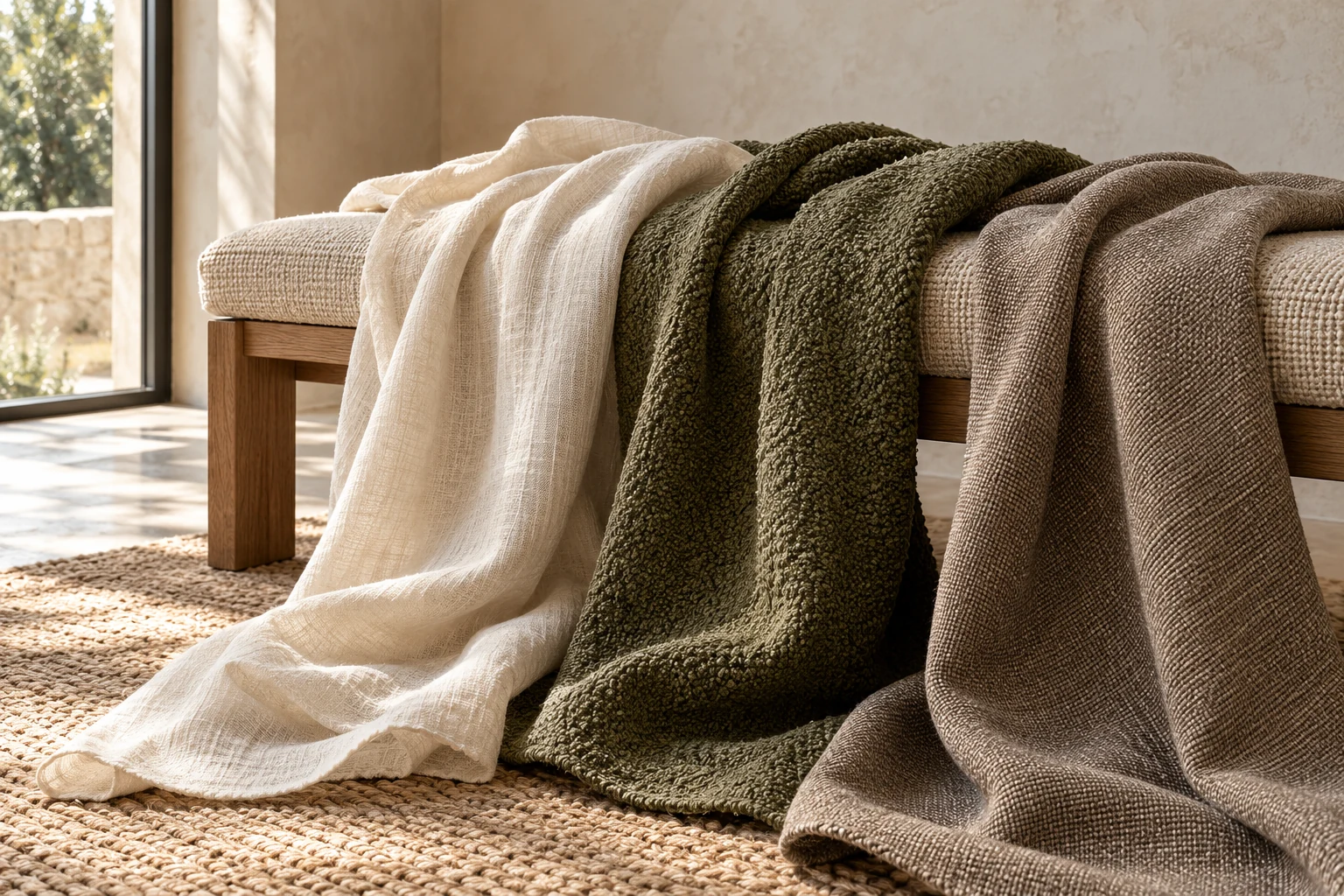 Illustrative design context for Textiles & upholstery; products and brands are not specified